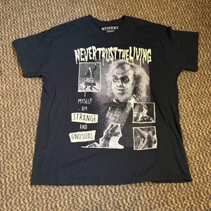3/$25 🖤 Beetlejuice Never Trust The Living Graphic Tee XL